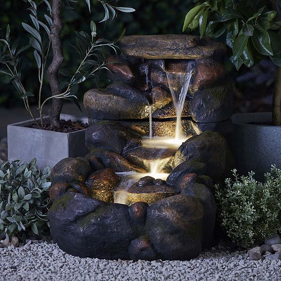 Serenity Large Tumbling Rock Wall Water Feature